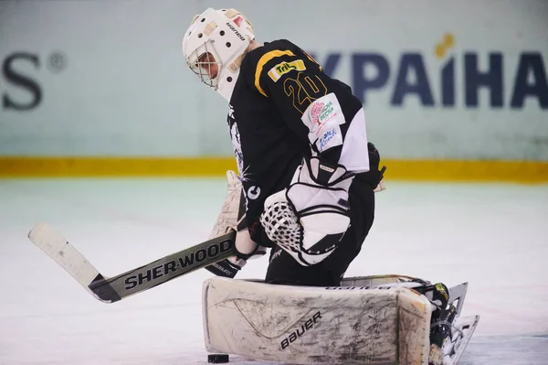 Kharkiv Ukraine Oktober 2021 Hockeywedstrijd Van Oekraïense Hockeycompetitie Bilii Bars Stockfoto