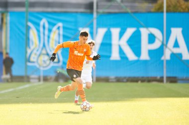 KYIV, UKRAINE - 19 Ekim 2021: UEFA Şampiyonlar Ligi U19 maçı FC Shakhtar Donetsk - FC Real Madrid