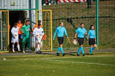 KYIV, UKRAINE - 19 Ekim 2021: UEFA Şampiyonlar Ligi U19 maçı FC Shakhtar Donetsk - FC Real Madrid