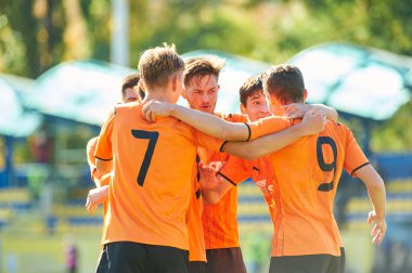 KYIV, UKRAINE - 19 Ekim 2021: UEFA Şampiyonlar Ligi U19 maçı FC Shakhtar Donetsk - FC Real Madrid