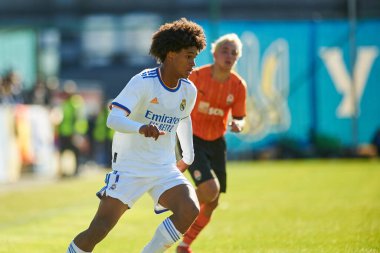 KYIV, UKRAINE - 19 Ekim 2021: UEFA Şampiyonlar Ligi U19 maçı FC Shakhtar Donetsk - FC Real Madrid