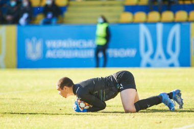 KYIV, UKRAINE - 19 Ekim 2021: UEFA Şampiyonlar Ligi U19 maçı FC Shakhtar Donetsk - FC Real Madrid