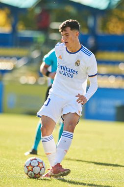 KYIV, UKRAINE - 19 Ekim 2021: UEFA Şampiyonlar Ligi U19 maçı FC Shakhtar Donetsk - FC Real Madrid