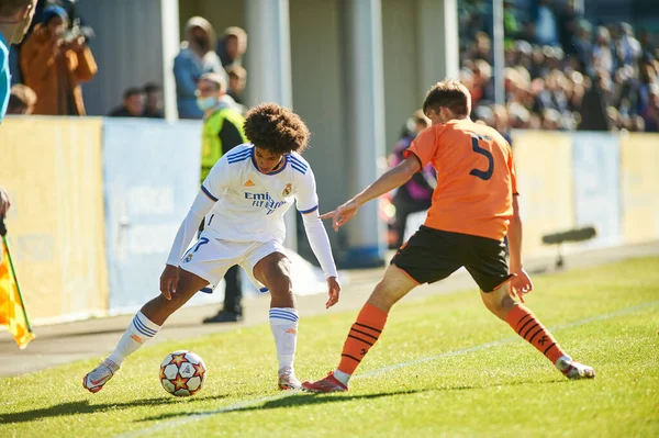 KYIV, UKRAINE - 19 Ekim 2021: UEFA Şampiyonlar Ligi U19 maçı FC Shakhtar Donetsk - FC Real Madrid