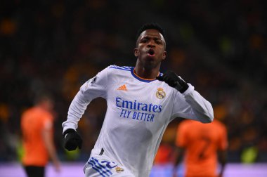 KYIV, UKRAINE - 19 Ekim 2021: FC Shakhtar Donetsk ile FC Real Madrid arasındaki UEFA Şampiyonlar Ligi maçı