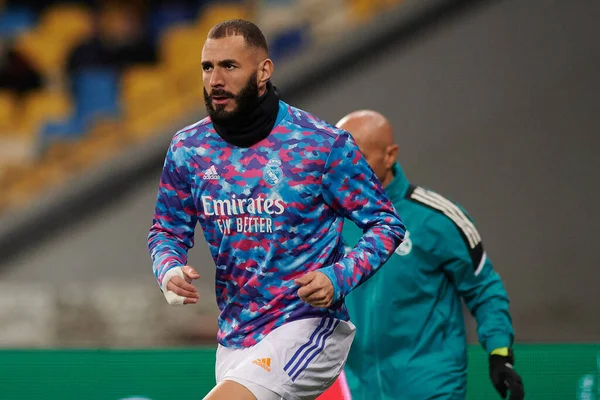 Kyiv Ucraina Ottobre 2021 Karim Benzema Vice Capitano Partita Della — Foto Stock