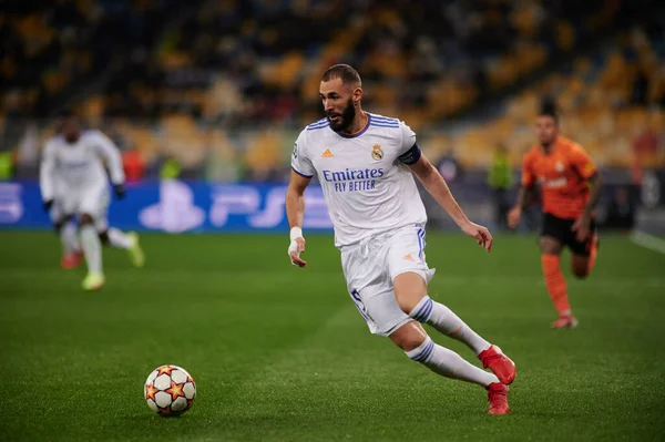 Kyiv Ukraine October 2021 Karim Benzema Vice Captain Uefa Champions — Stock Photo, Image