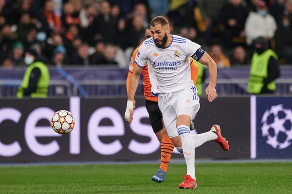 Kyiv Ucrania Octubre 2021 Karim Benzema Vice Capitán Partido Uefa — Foto de Stock