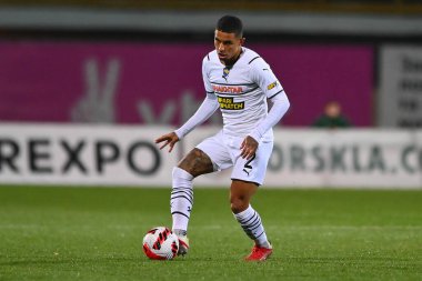 POLTAVA, UKRAINE - 23 Ekim 2021: Dodo. Ukrayna Premiere Ligi FC Vorskla Poltava FC Shakhtar Donetsk 'e karşı