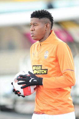 POLTAVA, UKRAINE - 23 Ekim 2021: Vitao. Ukrayna Premiere Ligi FC Vorskla Poltava FC Shakhtar Donetsk 'e karşı