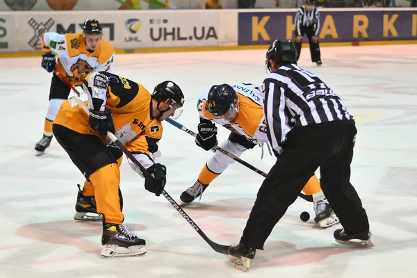 Kharkiv Ukraine Oktober 2021 Das Spiel Der Ukrainischen Eishockeyliga Rulav — Stockfoto