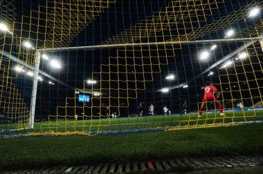 KHARKIV, UKRAINE - 6 Ekim 2021: FC Kharkiv - FC Real Madrid arasındaki UEFA Kadınlar Şampiyonlar Ligi maçı