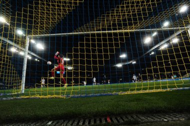 KHARKIV, UKRAINE - 6 Ekim 2021: FC Kharkiv - FC Real Madrid arasındaki UEFA Kadınlar Şampiyonlar Ligi maçı