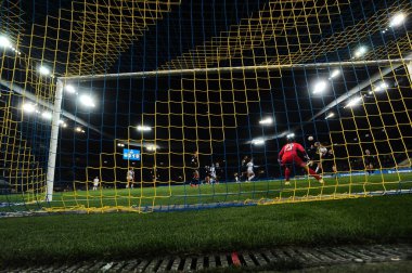 KHARKIV, UKRAINE - 6 Ekim 2021: FC Kharkiv - FC Real Madrid arasındaki UEFA Kadınlar Şampiyonlar Ligi maçı