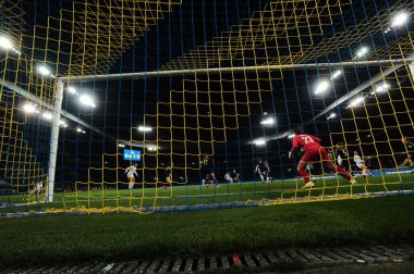 KHARKIV, UKRAINE - 6 Ekim 2021: FC Kharkiv - FC Real Madrid arasındaki UEFA Kadınlar Şampiyonlar Ligi maçı