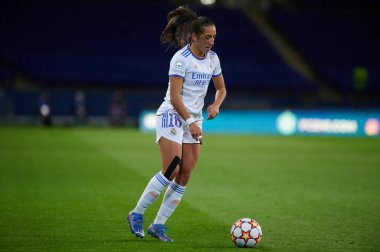 KHARKIV, UKRAINE - 6 Ekim 2021: Luca Rodrguez UEFA Kadınlar Şampiyonlar Ligi FC Kharkiv - FC Real Madrid maçı