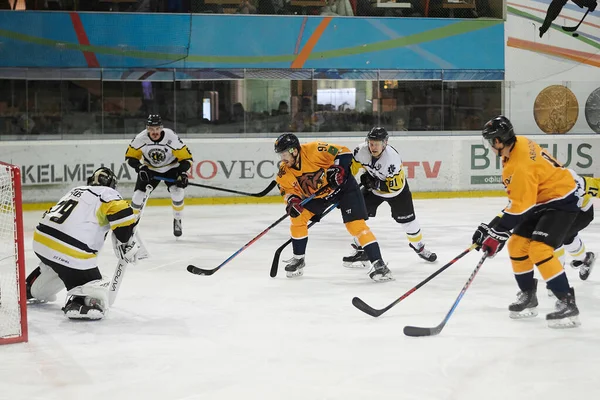 Kharkiv Ukraine Oktober 2021 Matchen Ukrainska Hockeyligan Rulav Oddr Kramatorsk — Stockfoto