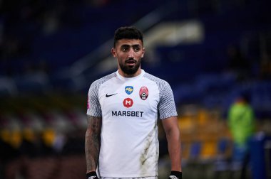 KHARKIV, UKRAINE - 31 Ekim 2021: Ukrayna Premiere Ligi FC Metalist-1925 Kharkiv - FC Zorya Luhansk maçı