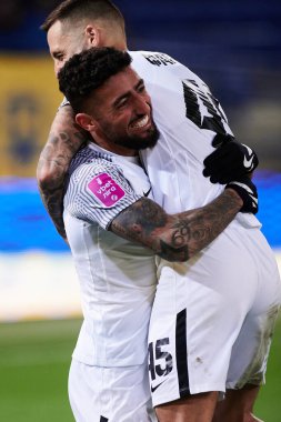 KHARKIV, UKRAINE - 31 Ekim 2021: Ukrayna Premiere Ligi FC Metalist-1925 Kharkiv - FC Zorya Luhansk maçı
