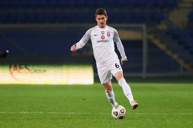 KHARKIV, UKRAINE - 31 Ekim 2021: Ukrayna Premiere Ligi FC Metalist-1925 Kharkiv - FC Zorya Luhansk maçı