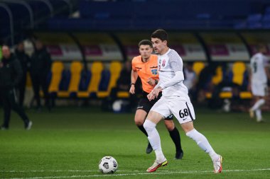 KHARKIV, UKRAINE - 31 Ekim 2021: Ukrayna Premiere Ligi FC Metalist-1925 Kharkiv - FC Zorya Luhansk maçı