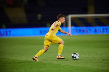 KHARKIV, UKRAINE - 1 Kasım 2021: Ukrayna PFL FC Metal Alianlara karşı futbol maçı