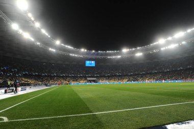KYIV, UKRAINE - 2 Kasım 2021: UEFA Şampiyonlar Ligi FC Dinamo Kyiv - FC Barcelona