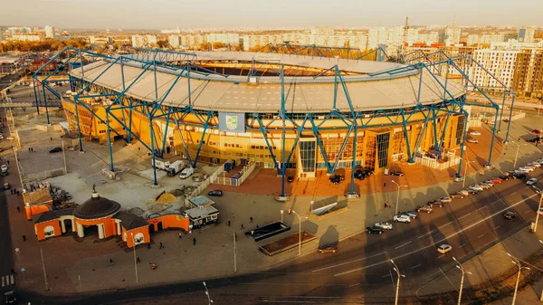 Kharkiv Ucrania Octubre 2021 Estadio Metalista Luces Del Atardecer — Foto de Stock