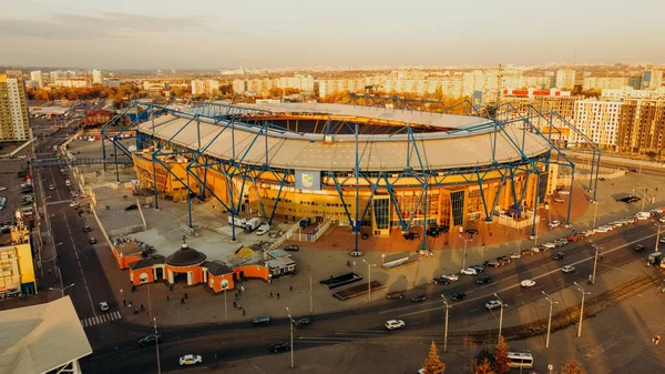 Kharkiv Ucrania Octubre 2021 Estadio Metalista Luces Del Atardecer — Foto de Stock