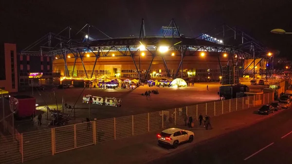 Kharkiv Ukraine Oktober 2021 Metalistisch Stadion Nachtlampjes — Stockfoto