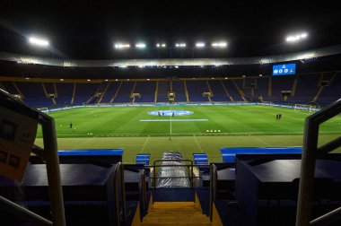 KHARKIV, UKRAINE - 9 Kasım 2021 Metalist Stadyum. Bayanlar Şampiyonlar Ligi WFC Kharkiv WFC Breidablik 'e karşı 