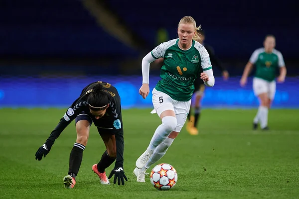 Kharkiv Ukraine Novembro 2021 Hafrun Halldorsdottir Olha Boychenko Durante Jogo — Fotografia de Stock