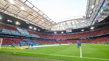 AMSTERDAM, NETHERLANDS - 13 Haziran 2021: Johan Cruijff EURO 2020 Amsterdam Arena. Ukrayna, Hollanda 'ya karşı.