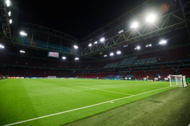 AMSTERDAM, NETHERLANDS - 13 Haziran 2021: Johan Cruijff EURO 2020 Amsterdam Arena. Ukrayna, Hollanda 'ya karşı.