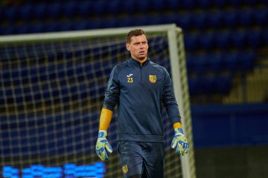 KHARKIV, UKRAINE - 13 Kasım 2021: Oleksandr Rybka. Ukraynalı PFL Metalist-Prykarpattya futbol karşılaşması