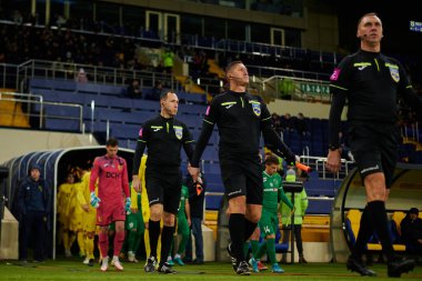 KHARKIV, UKRAINE - 13 Kasım 2021: Ukrayna PFL FC Metalist Prykarpattya 'ya karşı futbol maçı