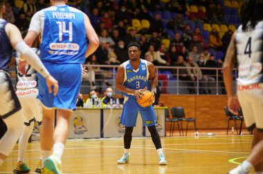 KHARKIV, UKRAINE - 1 Aralık 2021: Super League Pari Maçı, Sokoly vs MBC Mykolaiv