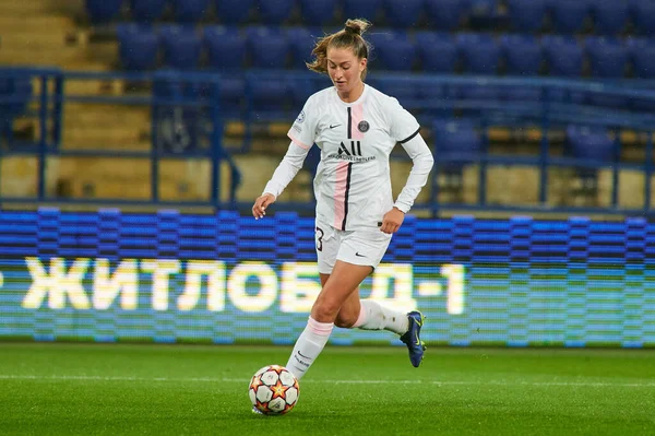 Kharkiv Ukraine December 2021 Fotbollsmatchen Mellan Uefa Women Champions League — Stockfoto