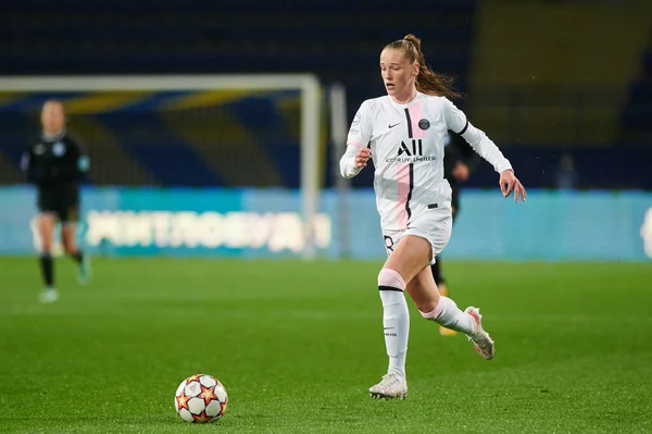 Kharkiv Ukraine December 2021 Jade Guilly Fotbollsmatchen Mellan Uefa Women — Stockfoto