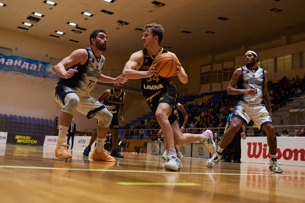 Kharkiv Ucrania Diciembre 2021 Partido Baloncesto Super League Pari Match — Foto de Stock