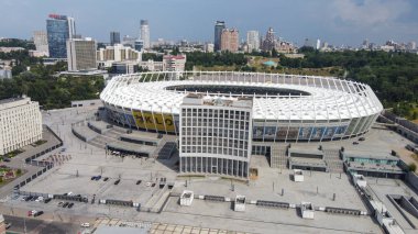 KYIV, UKRAINE - 17 Temmuz 2021 NSC Olimpiyatları. İHA gerçeklik görünümü