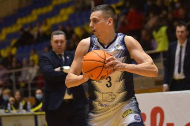 KHARKIV, UKRAINE - 12 Aralık 2021: Super League Pari Maçı, Sokoly vs BC Ternopil