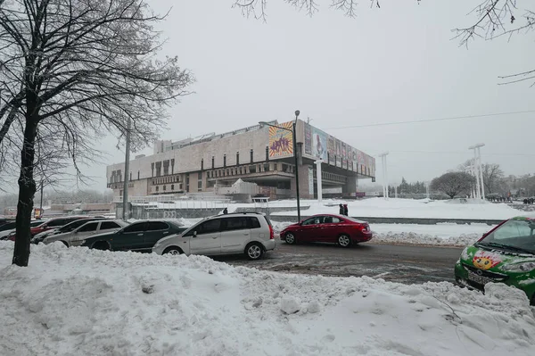 Kharkiv Ucraina Gennaio 2017 Neve Sulle Strade Kharkov Città Paesaggio — Foto Stock