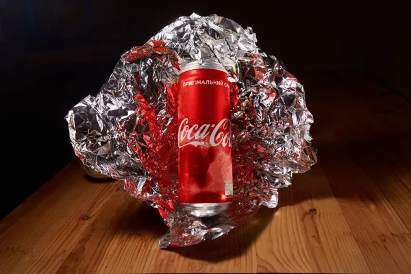 Kharkiv Ukraine Dezember 2021 Eine Dose Coca Cola Das Getränk — Stockfoto