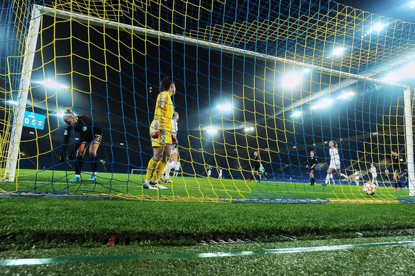 Kharkiv Ucraina Dicembre 2021 Veduta Della Partita Calcio Della Uefa — Foto Stock