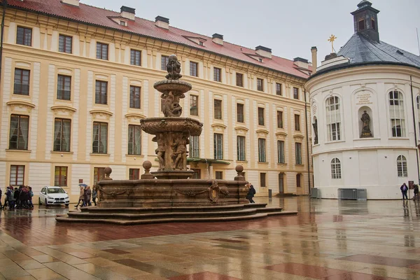 Prague République Tchèque Octobre 2018 Deuxième Cour Château Prague Avec — Photo