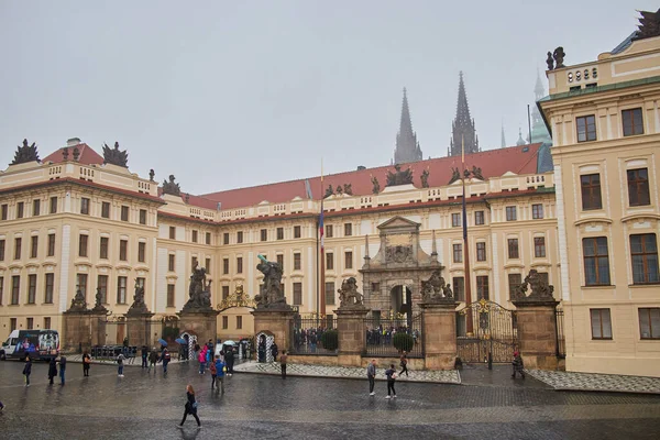 Prague Czech Republic October 2018 Matthias Gate New Royal Palace — стоковое фото