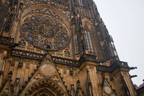 Prague Czech Republic October 2018 Saint Vitus Cathedral Facade Excellent — Fotografia de Stock