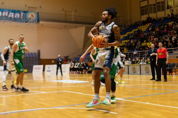 Kharkiv Ucrania Enero 2022 Partido Baloncesto Copa Ucrania Sokoly Khimik — Foto de Stock