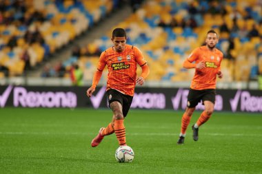 KYIV, UKRAINE - OCTOBER 15, 2021: defender Dodo (2). The football match of UPL, FC Shakhtar Donetsk vs FC Zorya Luhansk